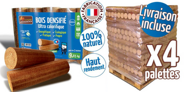 WOODSTOCK Heizholzscheite 1 Palette, 104 Säcke à 5 Holzscheite