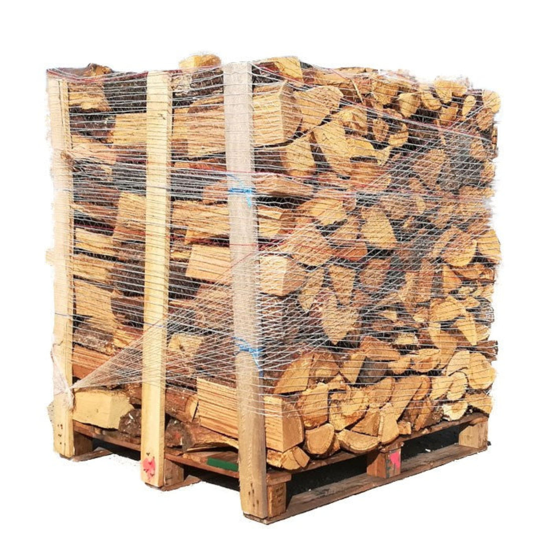 4 – Paletten (2 Weißeiche + 2 Buche/Hainbuche) – 40 cm Scheite