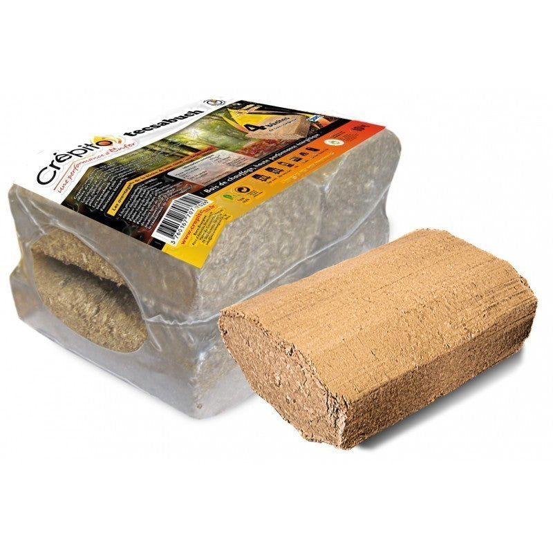 Tecsabuch Crépito Pressholzscheite: 100 % natürlich (1T-Palette)