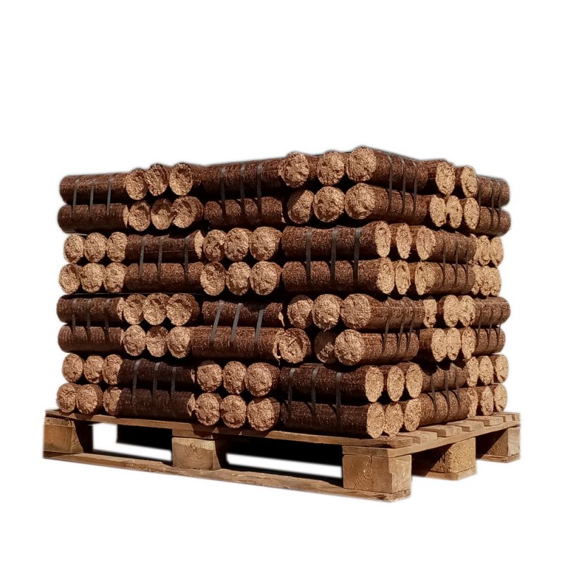 VERDICHTETES HOLZ – HARTHOLZ + NADELHOLZ – 1/2 PALETTE à 480 KG