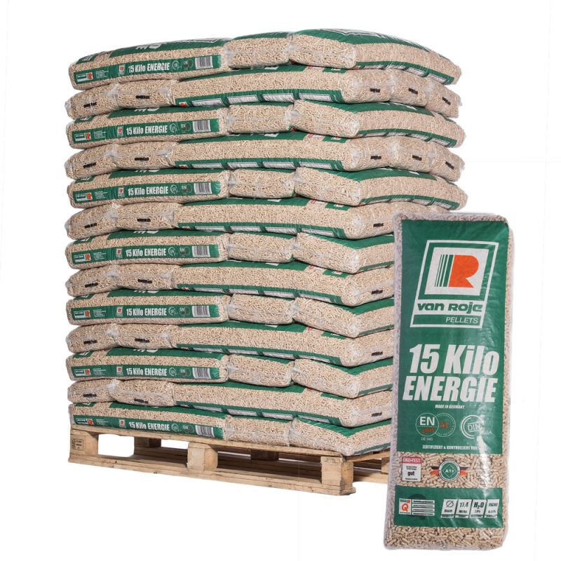 VAN ROJE Pellet – Palette mit 65 Säcken à 15 kg