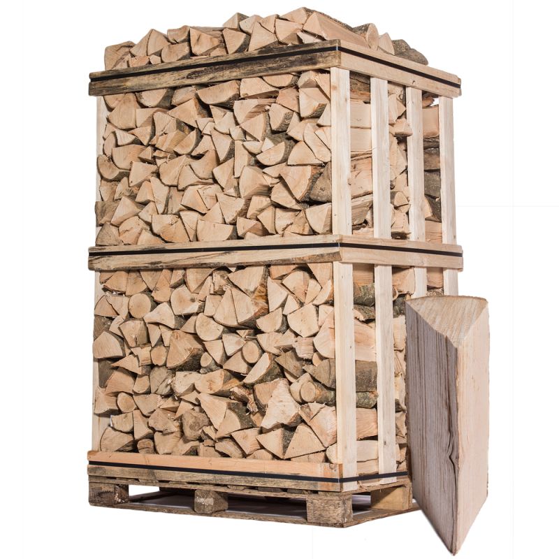 BRENNHOLZ – 30 CM – HARTHOLZMISCHUNG – PALETTE 2 M3 – 3 STER