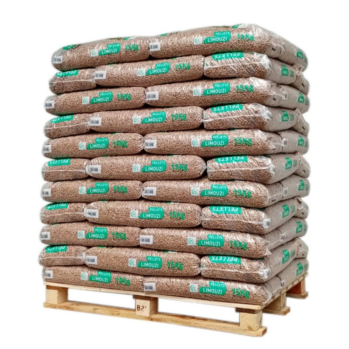 PELLET LIMOUZI – PALETTE MIT 66 SÄCKEN à 15 KG