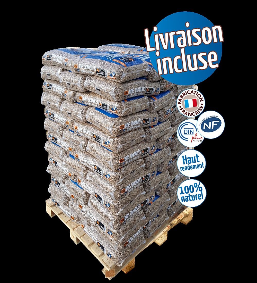 WOODSTOCK Holzpellets 1 Palette mit 78 Säcken à 15 kg